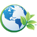 Earth-Kind Earth with Leaf logo